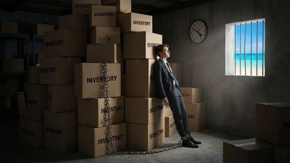 ภาระสต็อกสินค้าเปรียบเสมือนโซ่ตรวนที่ทำให้เจ้าของธุรกิจไม่มีอิสรภาพทางเวลา